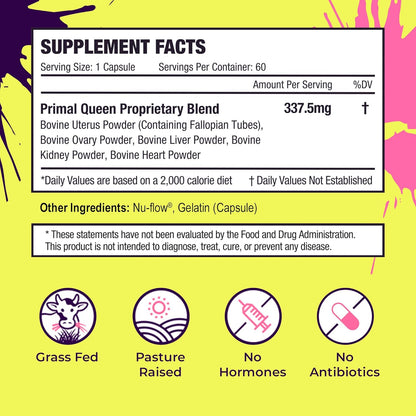 Primal Queen Female-Optimized Beef Organ Superfood Supplement